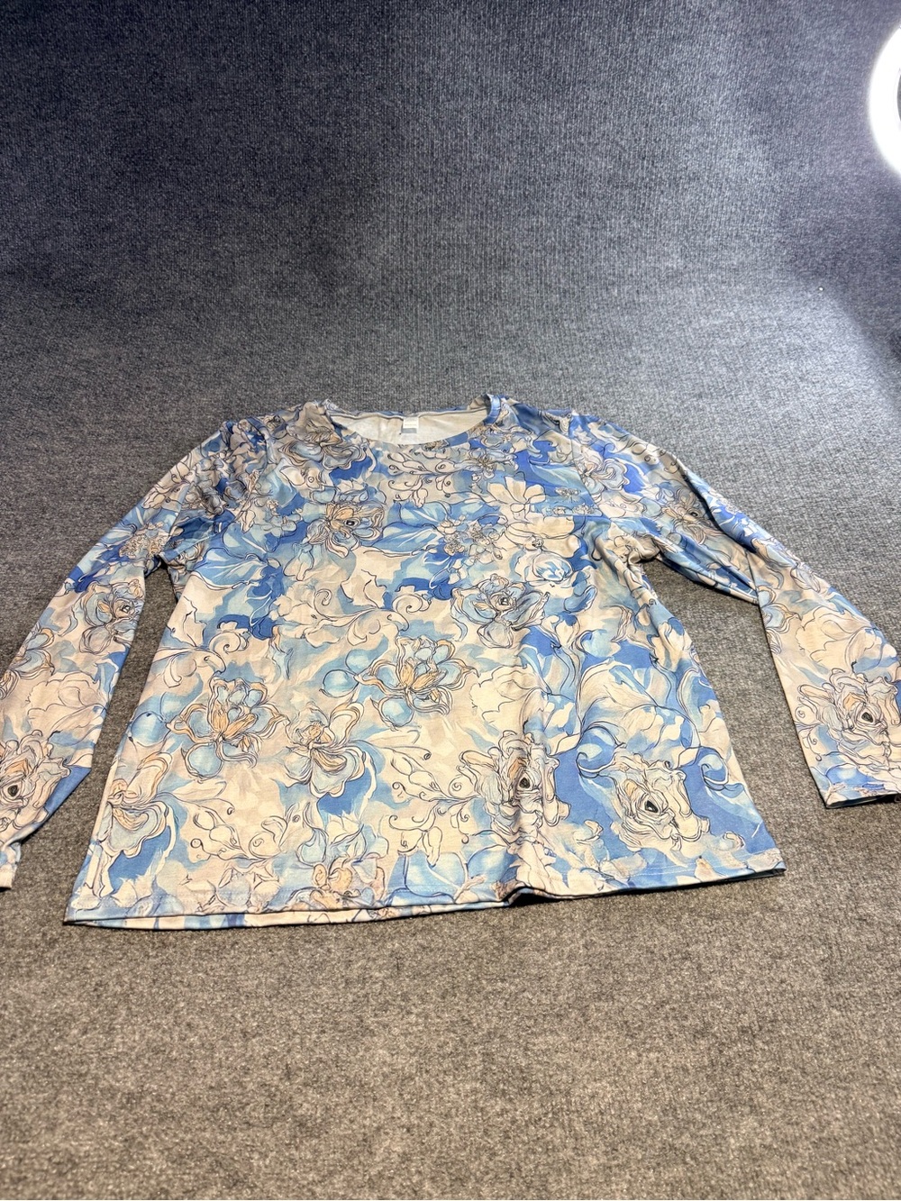 Floral Blue Long Sleeve Tee